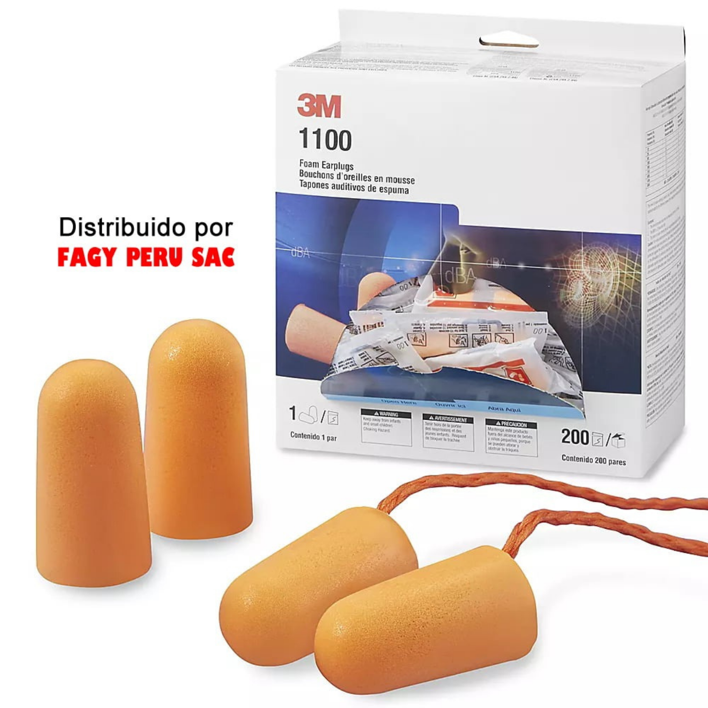 Tapones Auditivos 3M™ 1100 | Espuma Suave | NRR 29 dB | Sin Cordón - Imagen 3