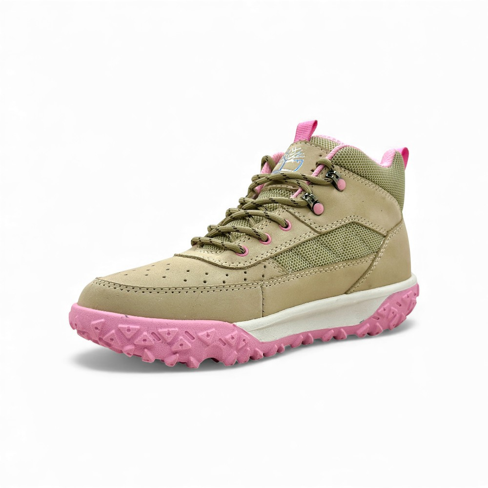Zapatilla de Cuero Nobuck Beige para Dama - Imagen 3