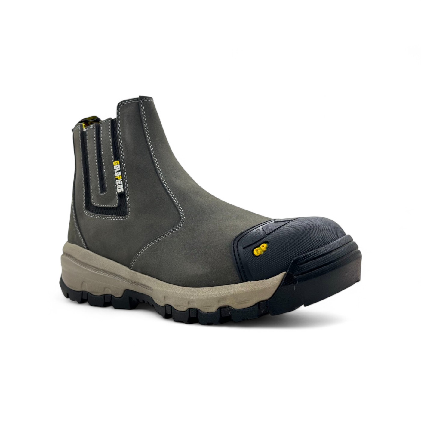 Botas Campera Goldpiers Caña Baja Gris con Punta de Acero y Suela Antideslizante - Imagen 2