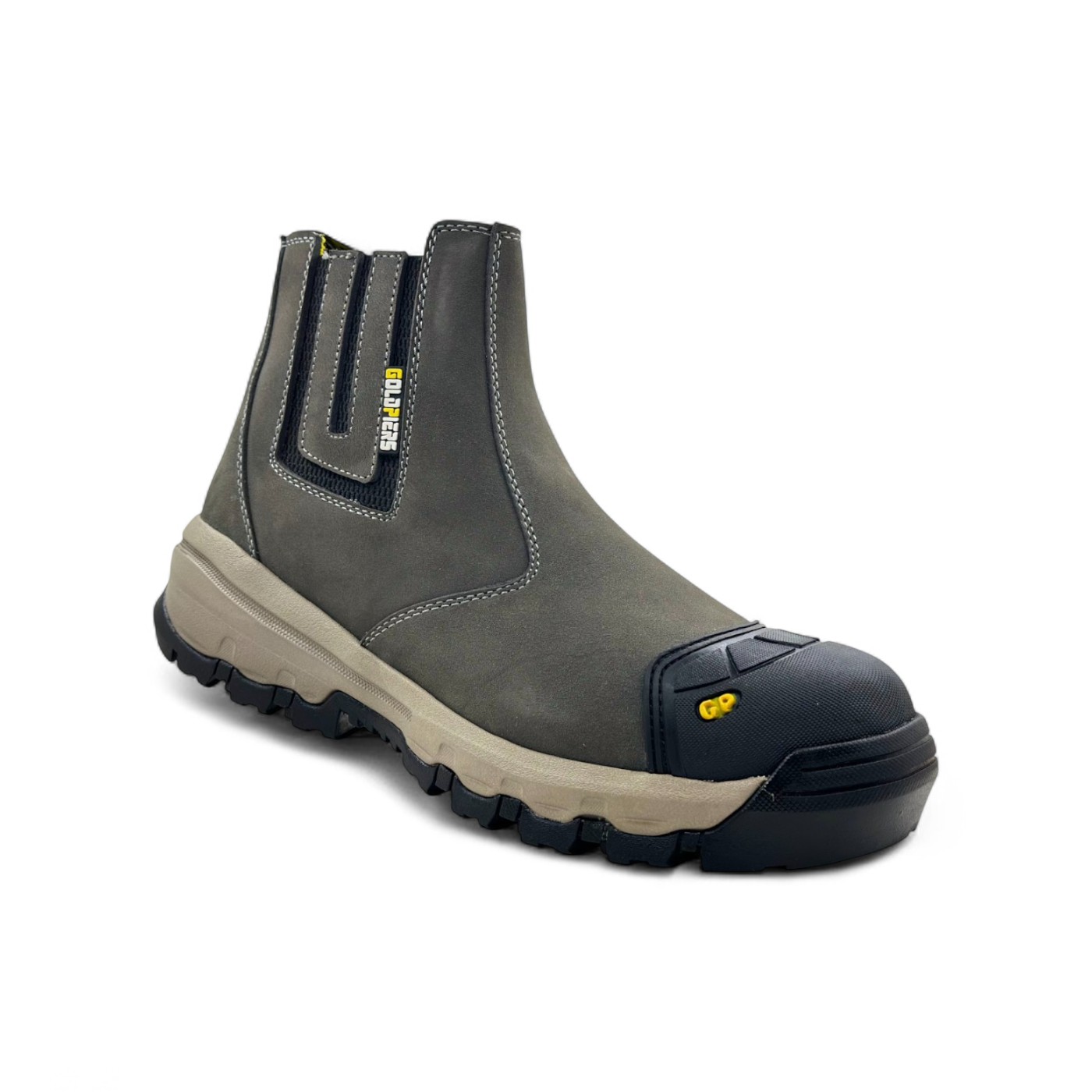 Botas Campera Goldpiers Caña Baja Gris con Punta de Acero y Suela Antideslizante - Imagen 4