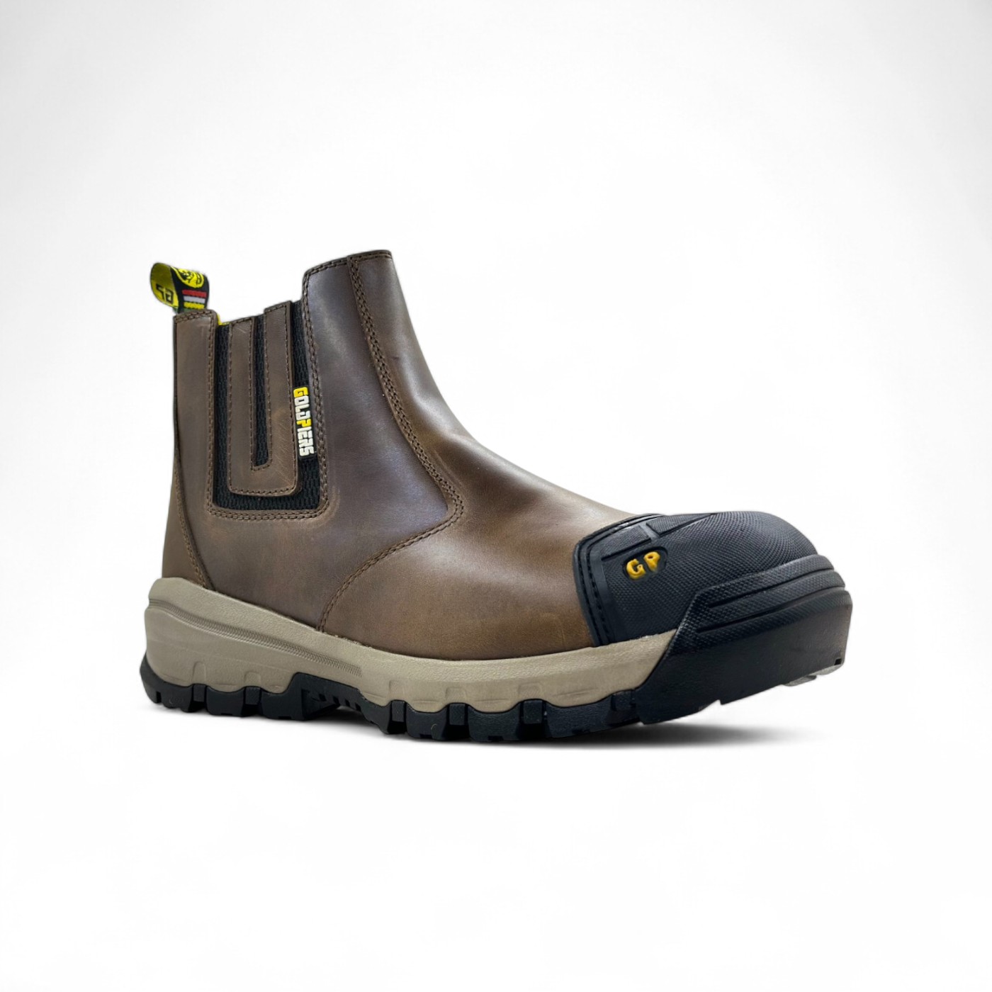 Botas Campera Goldpiers Caña Baja Marrón con Punta de Acero y Suela Antideslizante - Imagen 2