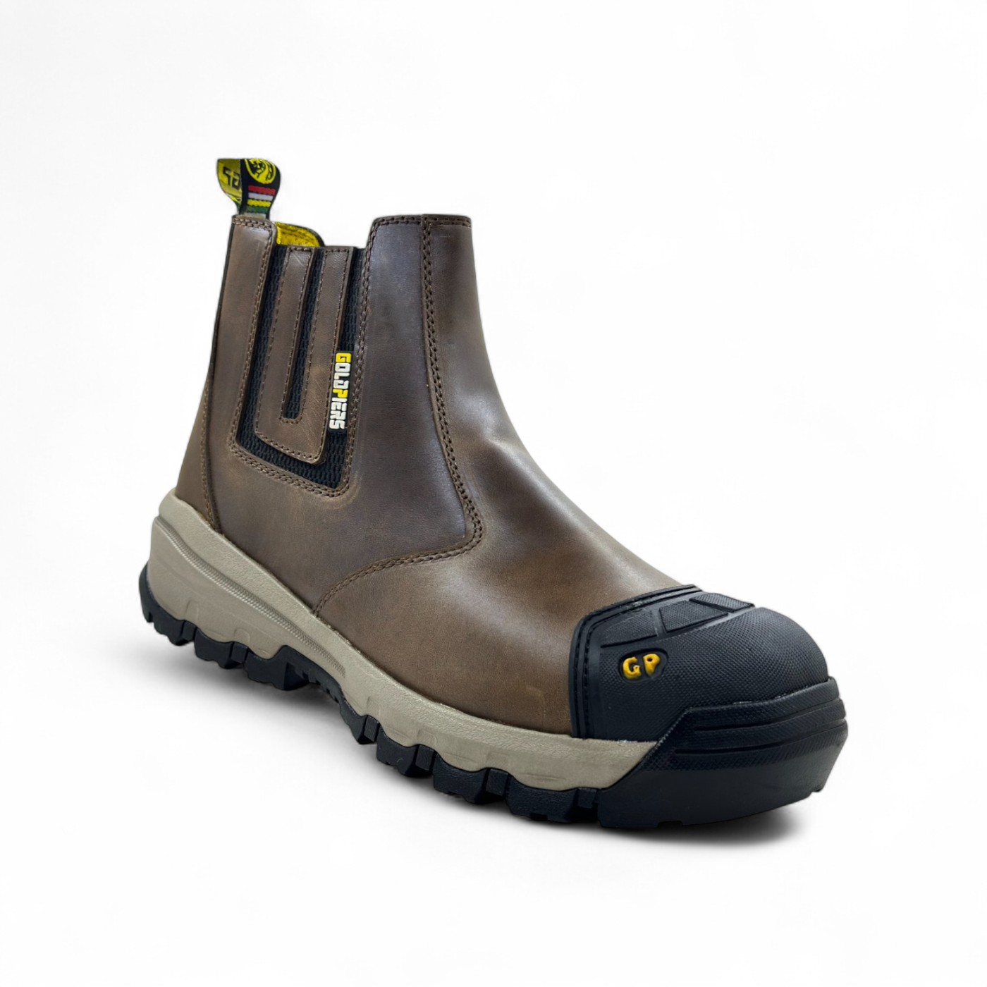 Botas Campera Goldpiers Caña Baja Marrón con Punta de Acero y Suela Antideslizante - Imagen 4