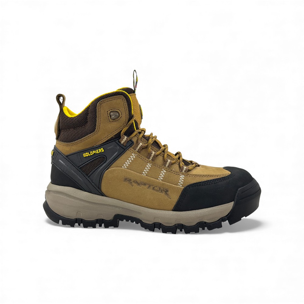 Bota de Seguridad Goldpiers Raptor | Cuero Nobuck, Puntera de Acero y Suela EVA+Caucho 🥾💥