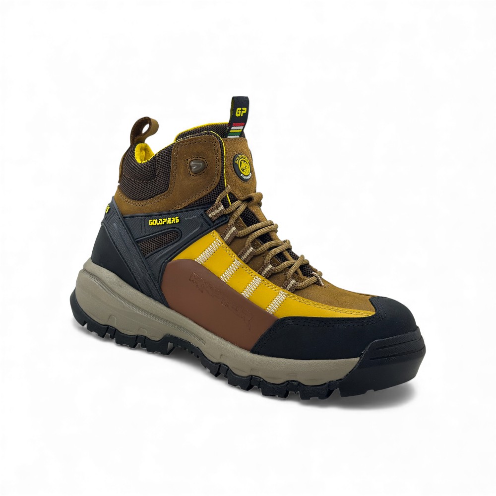Botín de Seguridad Goldpiers Raptor Camello | Cuero Nobuck, Puntera de Acero y Suela EVA+Caucho 🥾🐾 - Imagen 4
