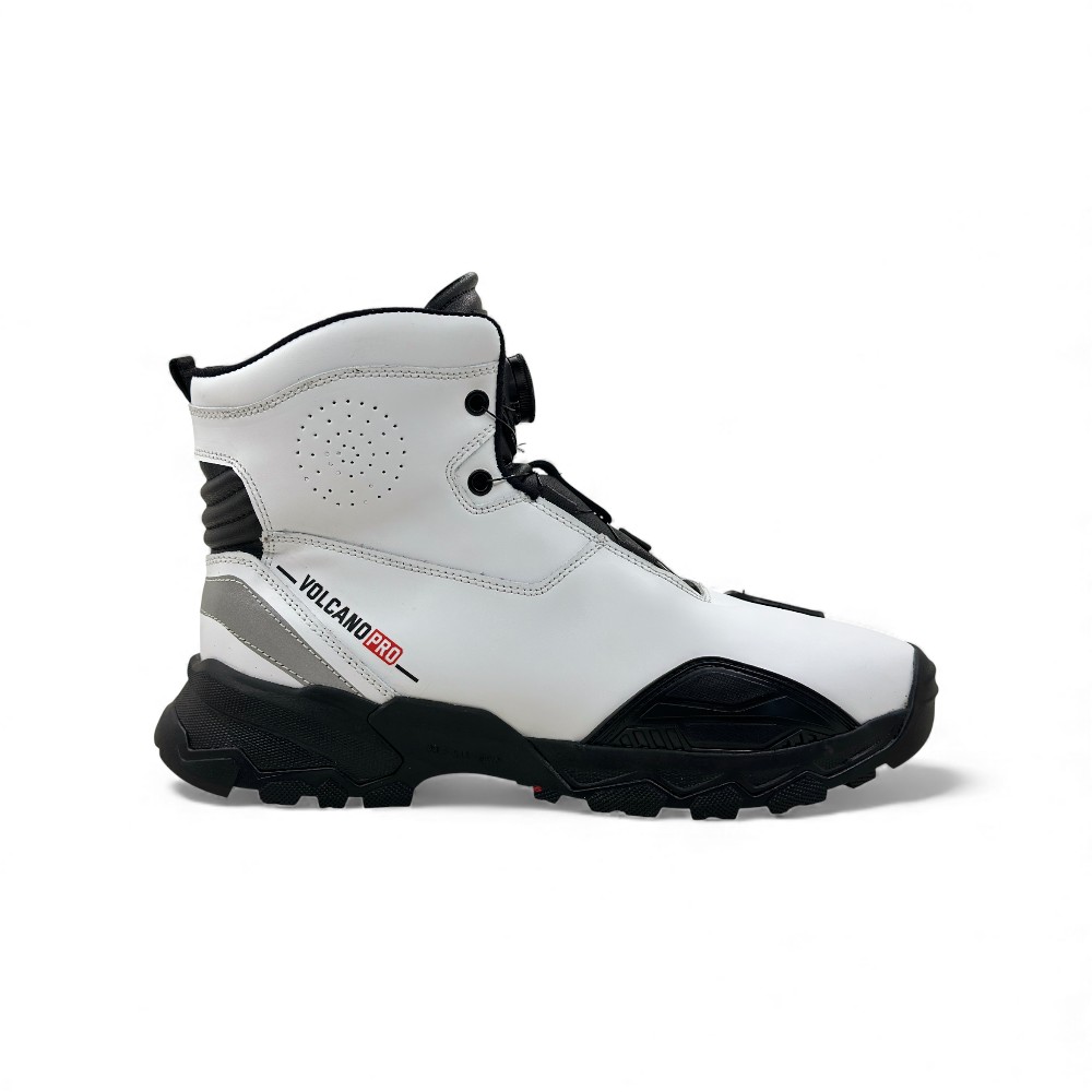 Zapatos de Motociclista Volcano Pro Biker Wolf WHITE – Resistencia, Comodidad y Seguridad para Motociclistas - Imagen 2