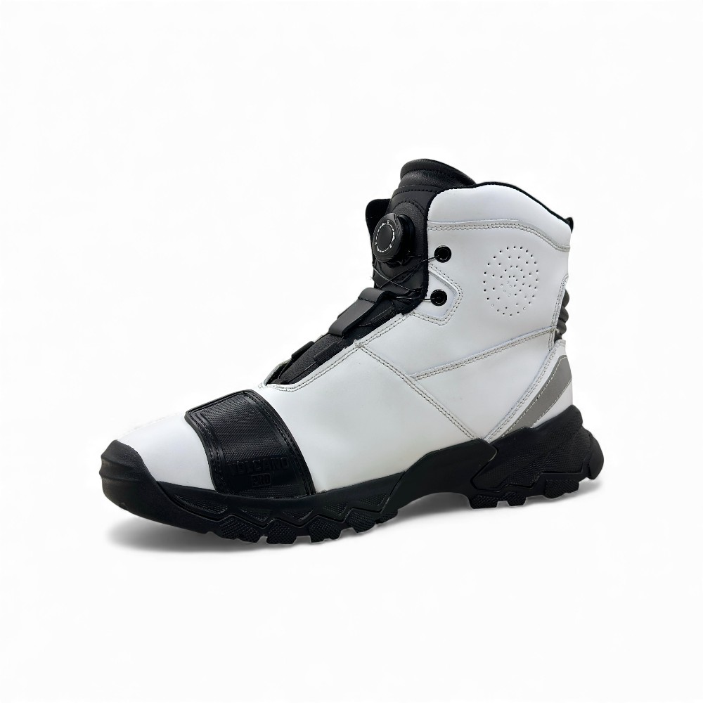Zapatos de Motociclista Volcano Pro Biker Wolf WHITE – Resistencia, Comodidad y Seguridad para Motociclistas - Imagen 6