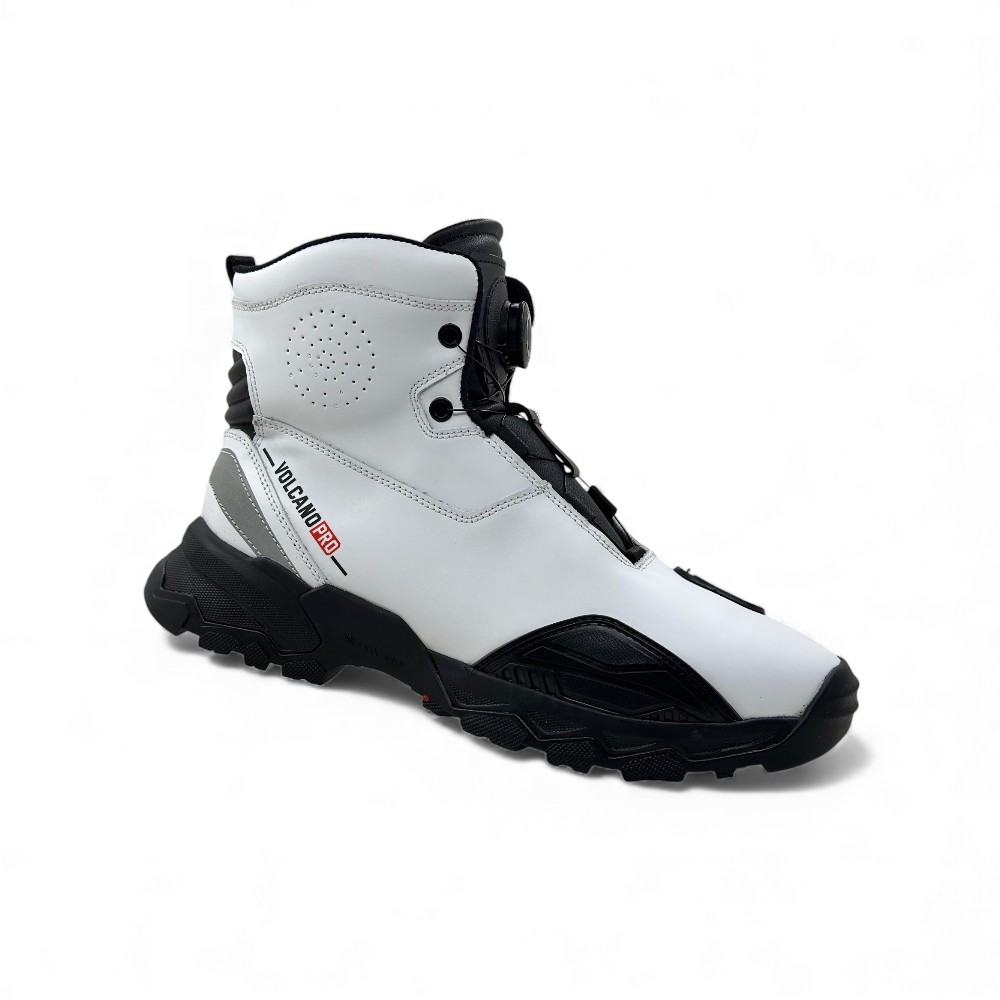 Zapatos de Motociclista Volcano Pro Biker Wolf WHITE – Resistencia, Comodidad y Seguridad para Motociclistas - Imagen 7