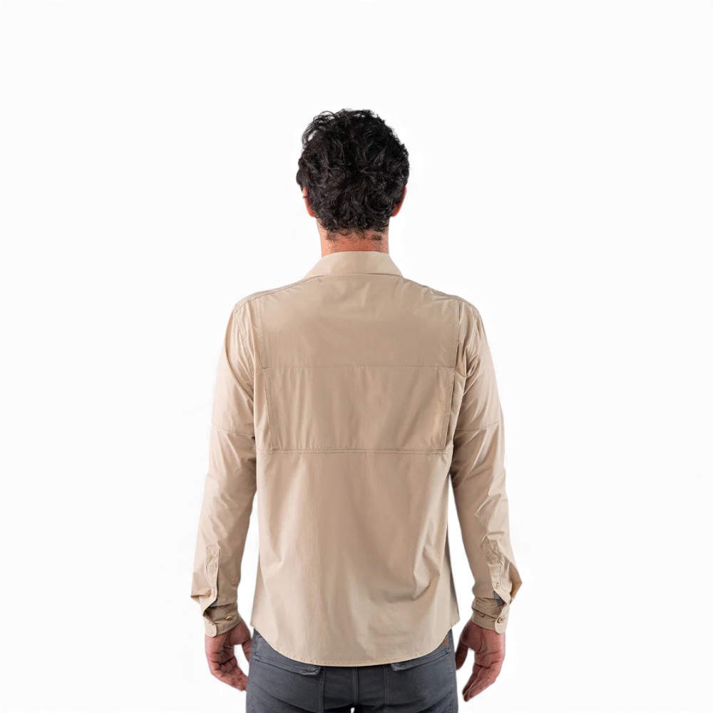 Camisa Hard Work Antakari Beige - Imagen 3
