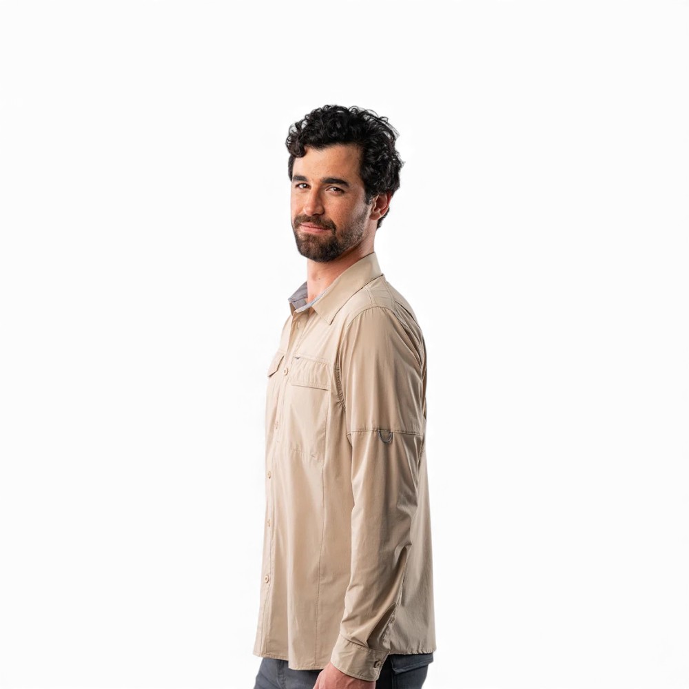 Camisa Hard Work Antakari Beige - Imagen 2