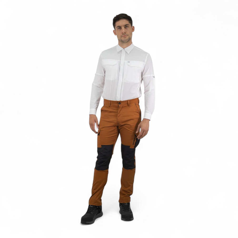 PANTALON HARDWORK DAKOTA SPANDEX CAMEL - Imagen 5
